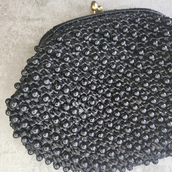 Vintage Princess Charming by Atlas Beaded Clutch Handbag Mid Century 50s 60s - Picture 2 of 11